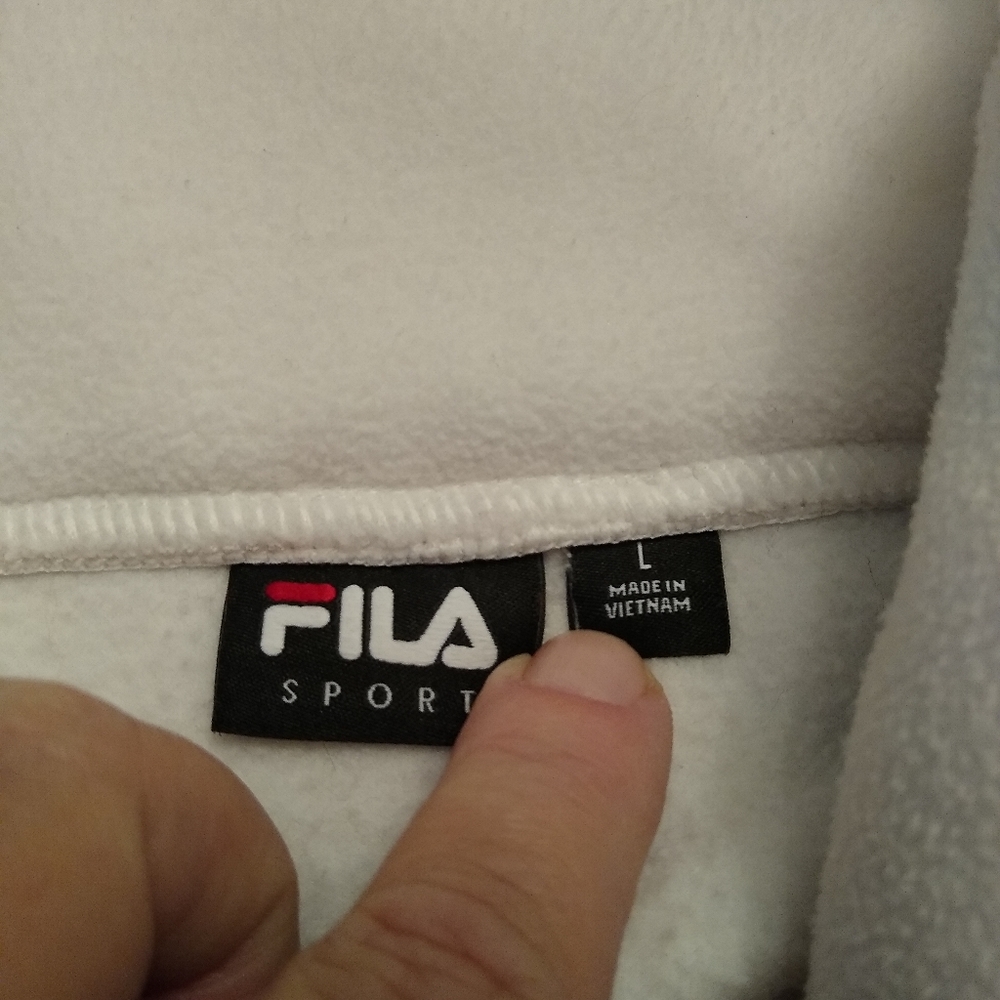 Fila White Woman's Hoodie In Size L View 3